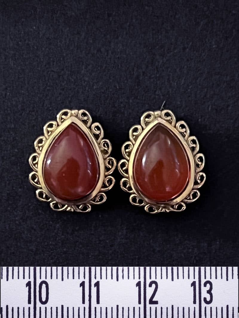 2 Pierres gouttes serties de laiton de 20 mm - Image 5