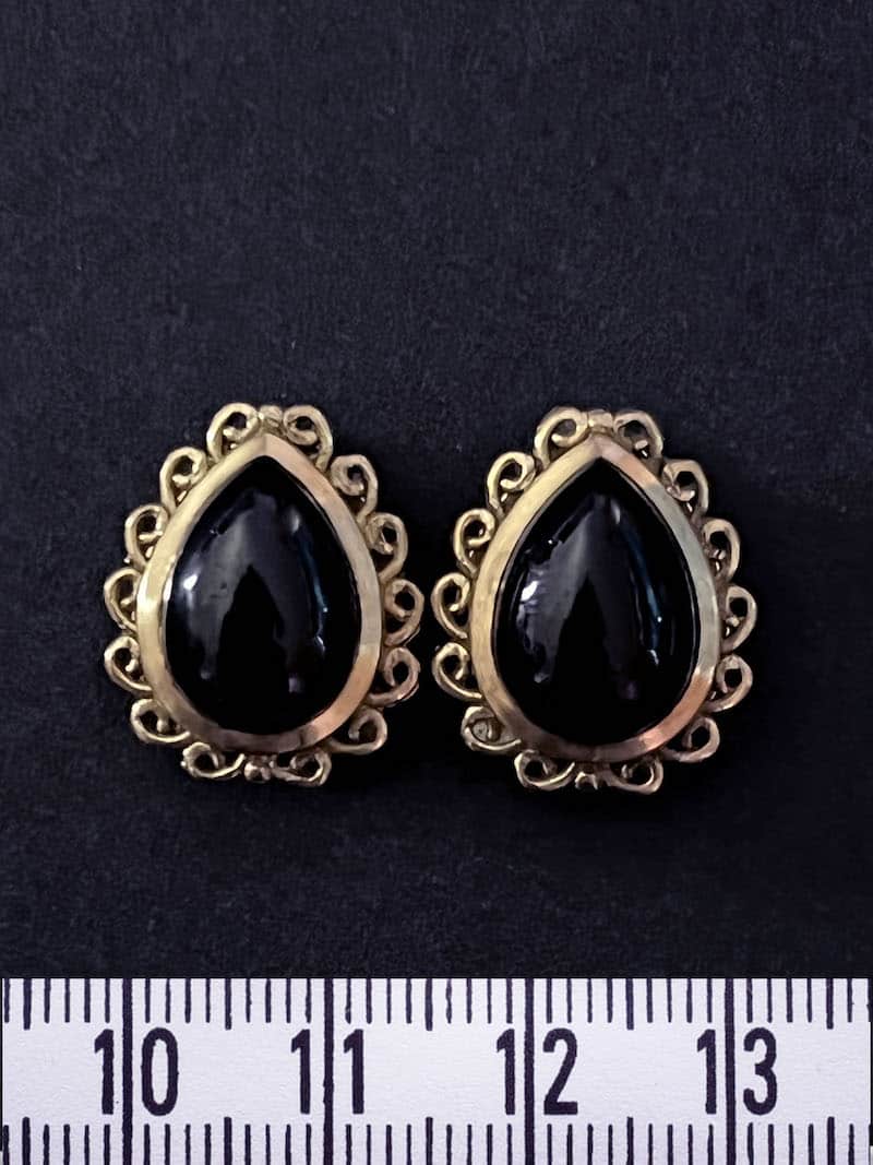 2 Pierres gouttes serties de laiton de 20 mm - Image 8