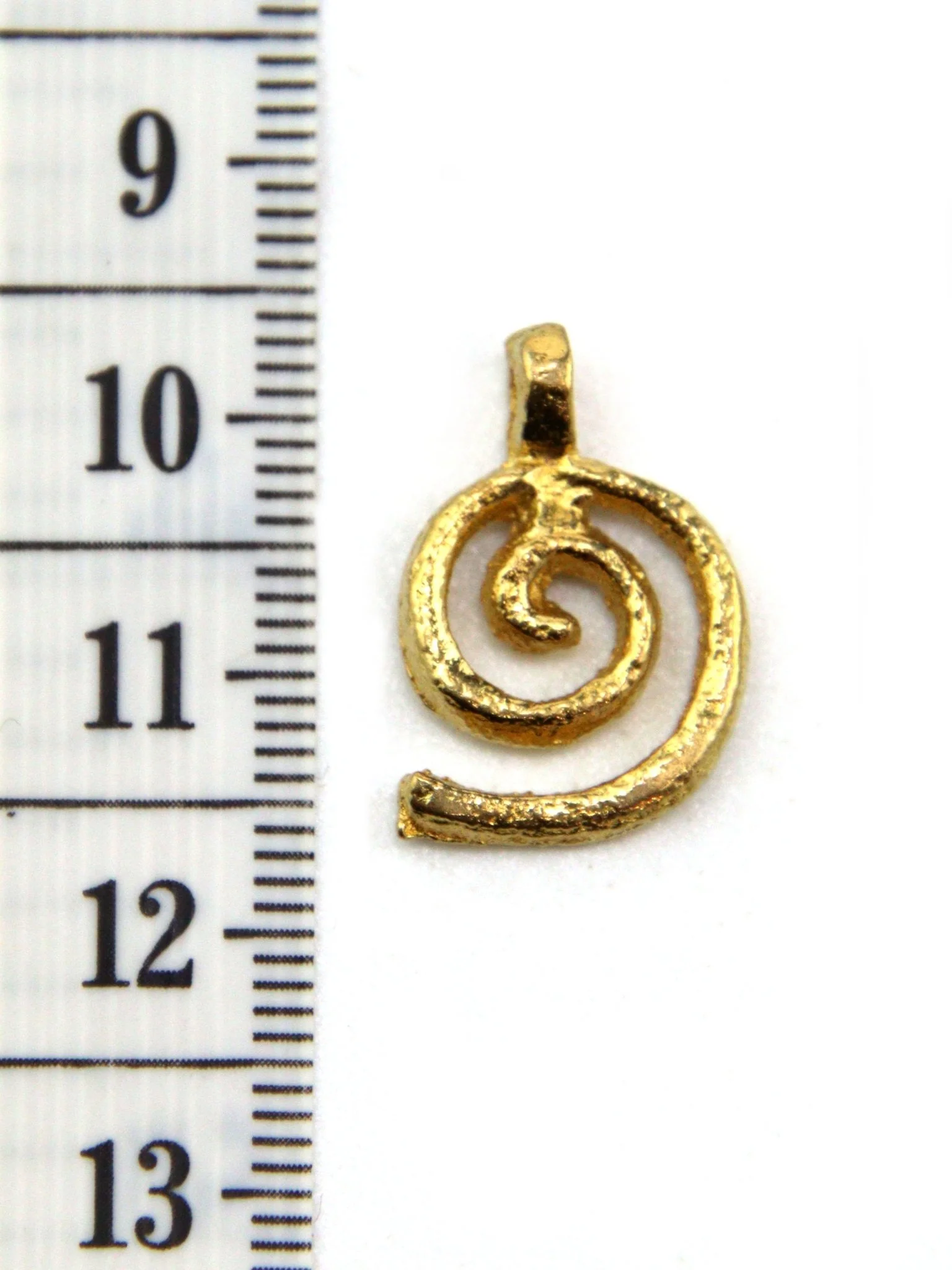 Charm spirale indien laiton 15 mm - Image 2
