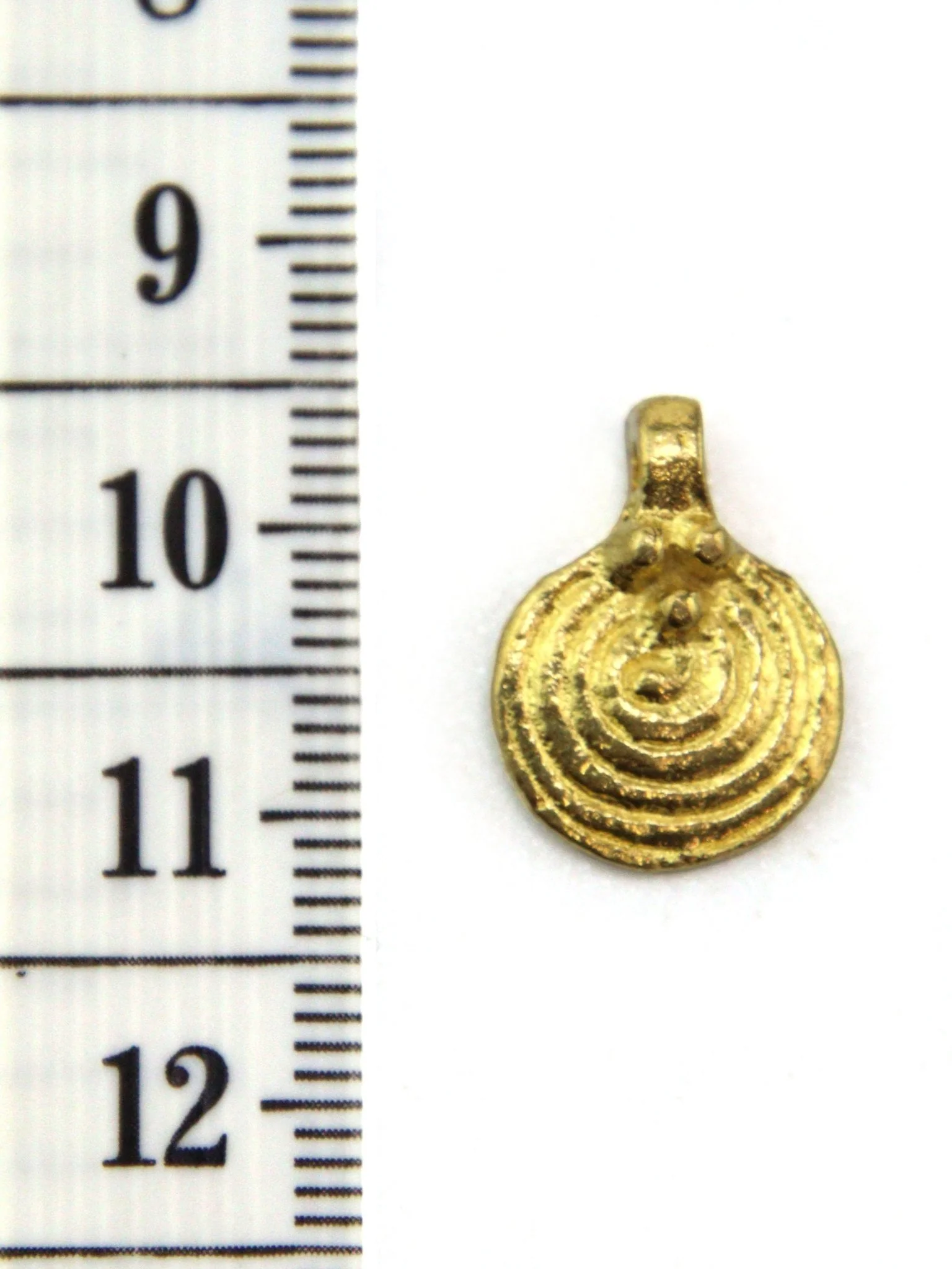 Charm rond spirale indien laiton 17 mm - Image 2