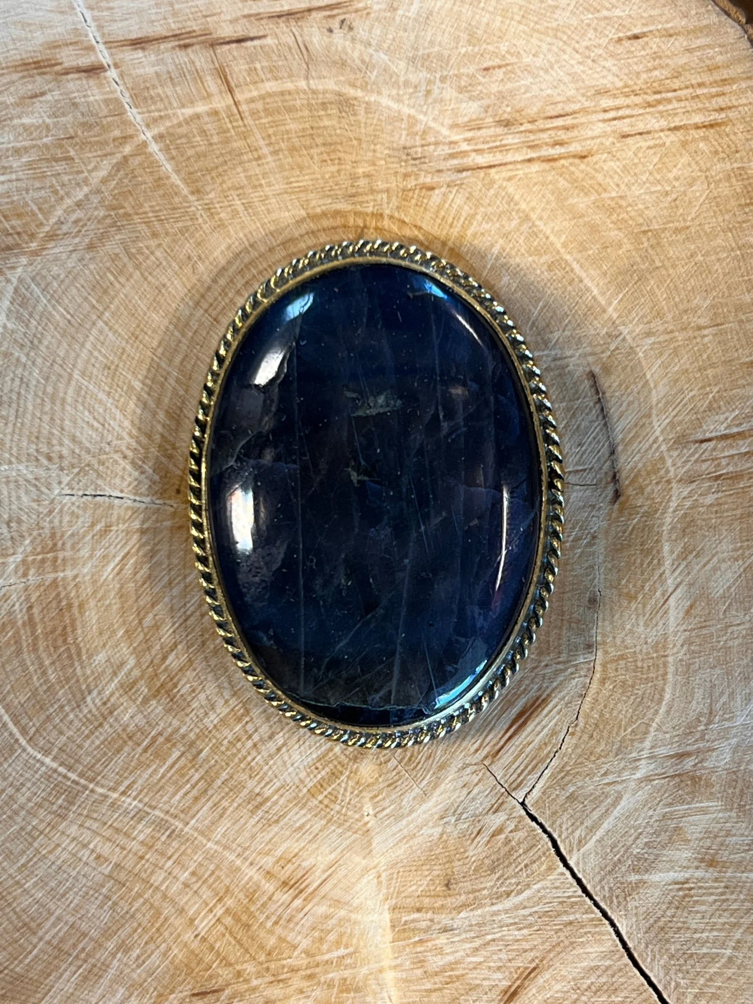 Labradorite sertie doré n°D4 (3,8cm x 2,8cm)