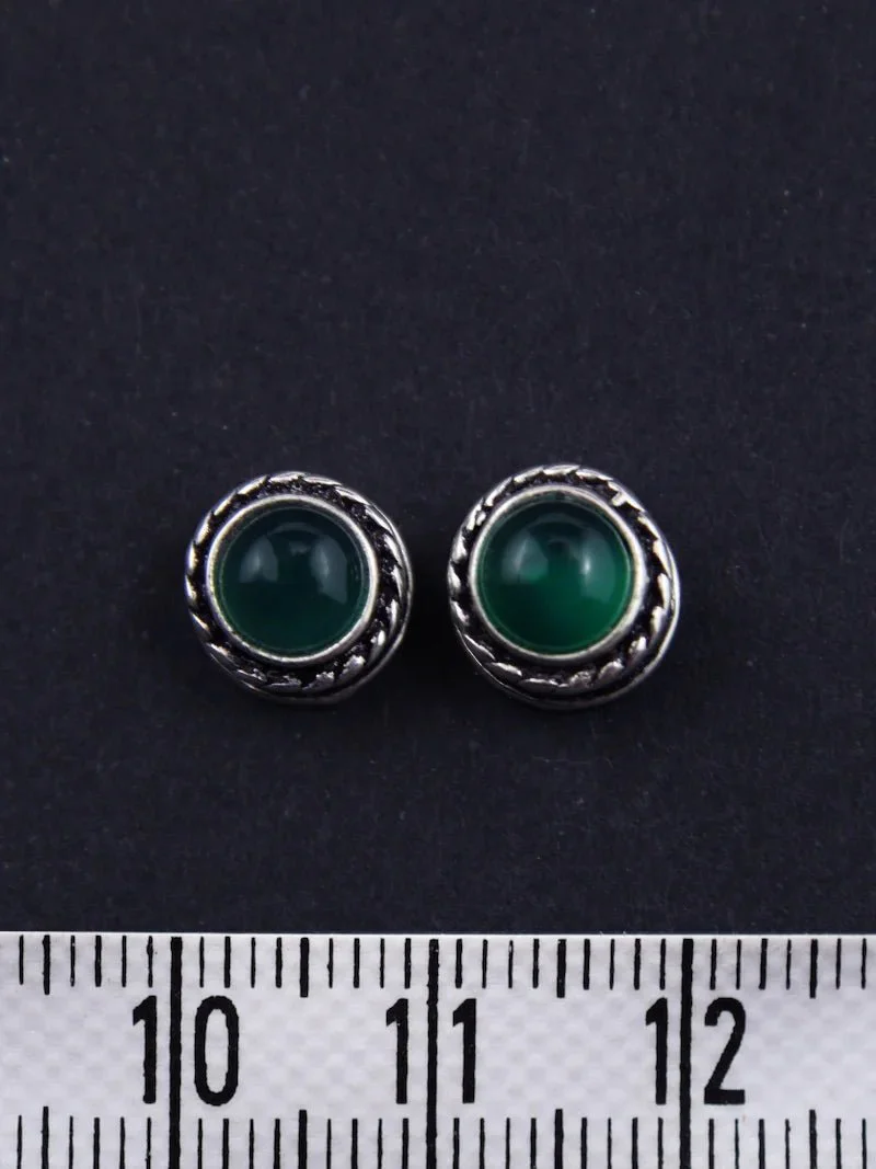 2 Pierres serties de laiton argenté de 9 mm - Image 11