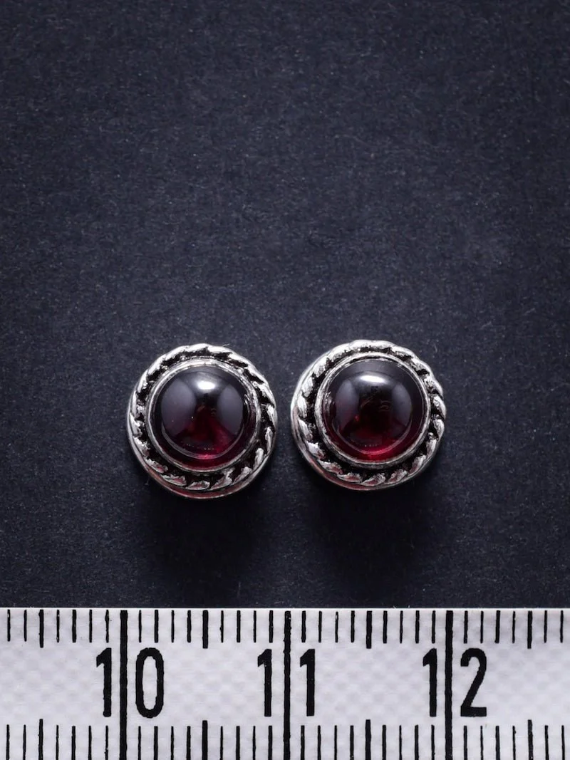 2 Pierres serties de laiton argenté de 9 mm - Image 3
