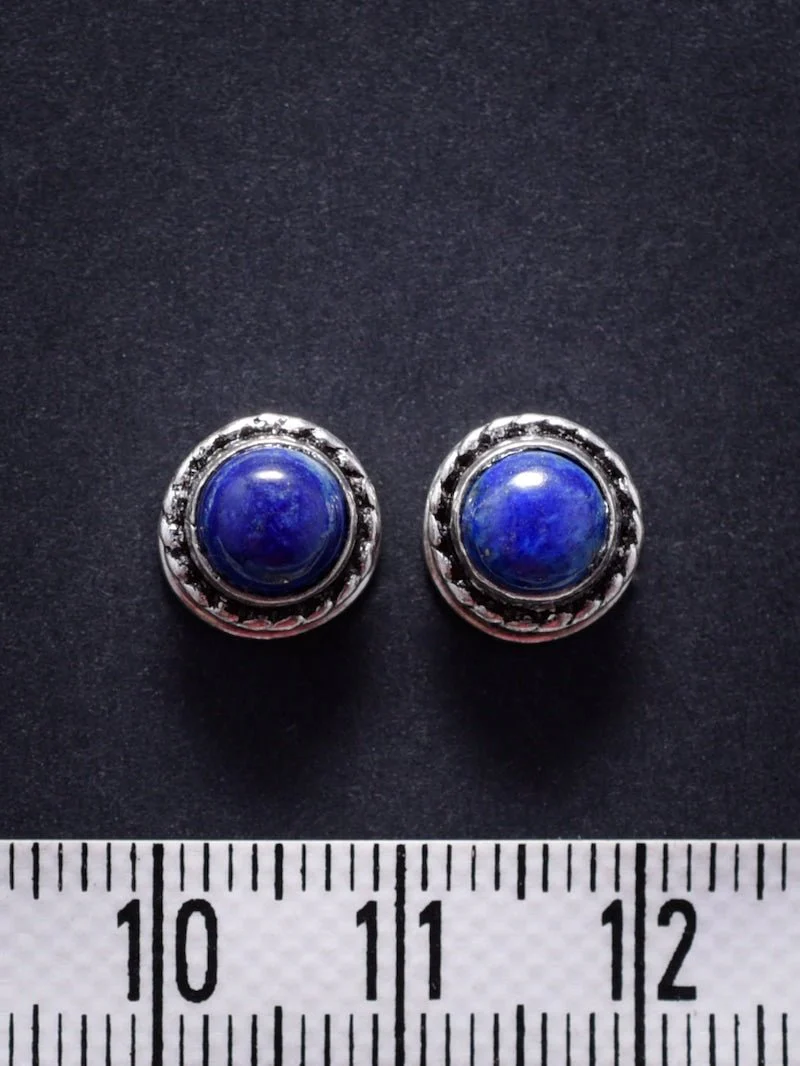 2 Pierres serties de laiton argenté de 9 mm - Image 6