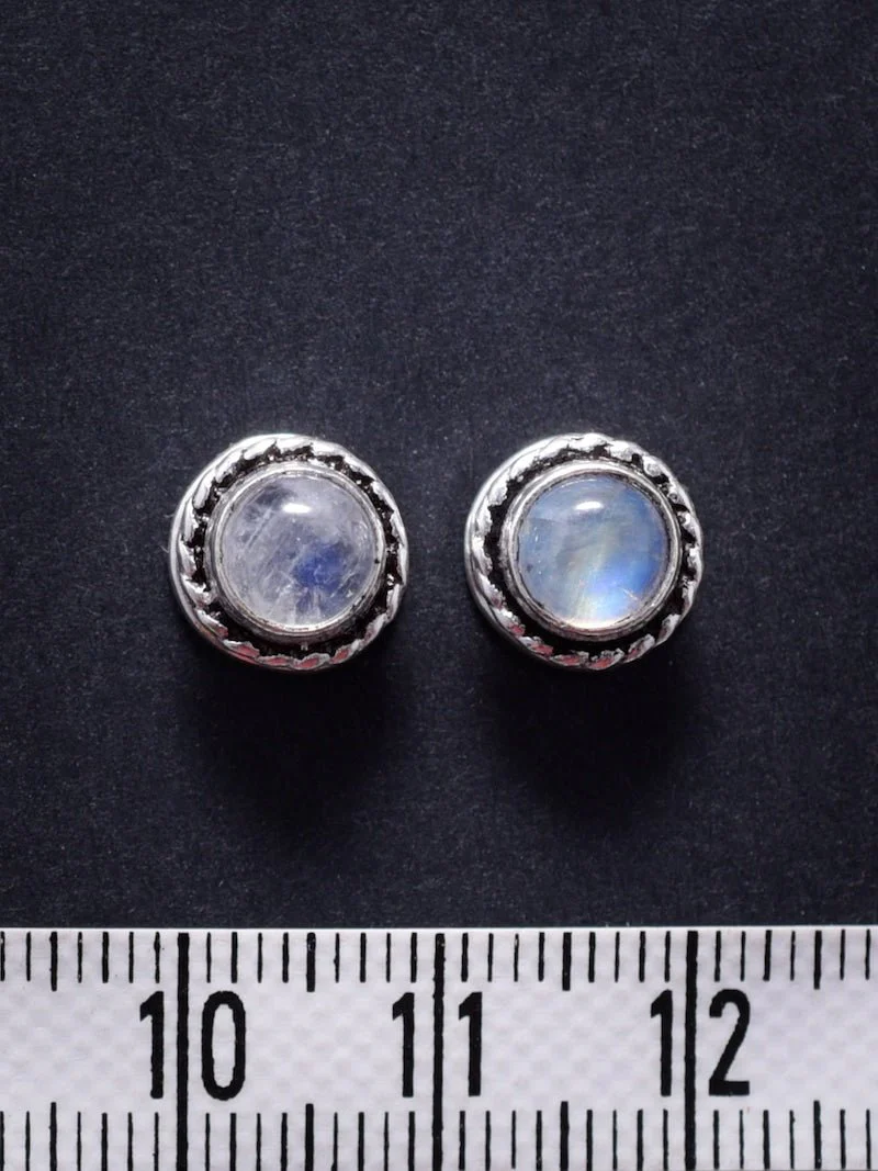 2 Pierres serties de laiton argenté de 9 mm - Image 8