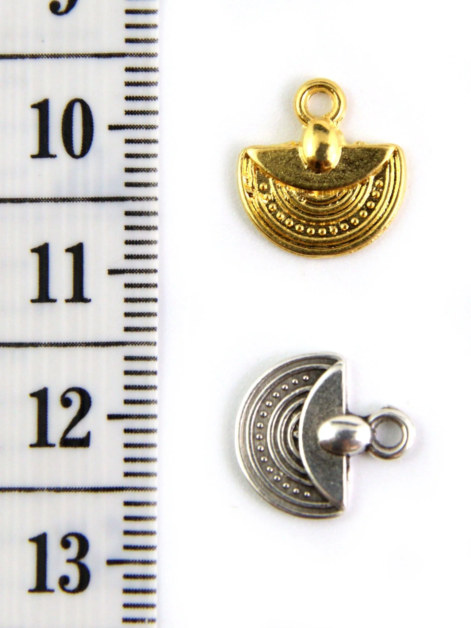Pendentif bohème demi-cercle zamak 12 mm - Image 2