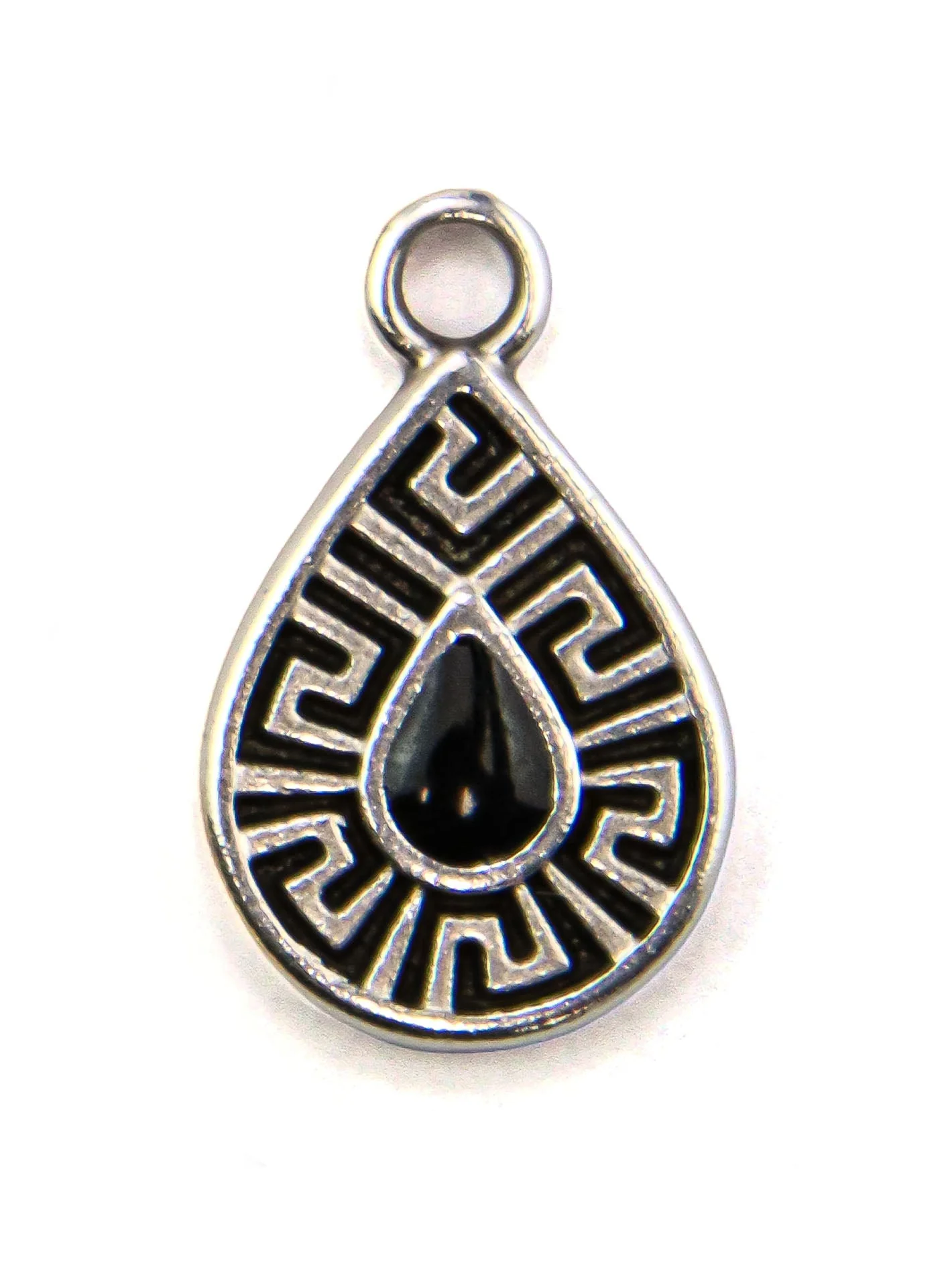 Pendentif goutte méandre zamak 13 mm - Image 5