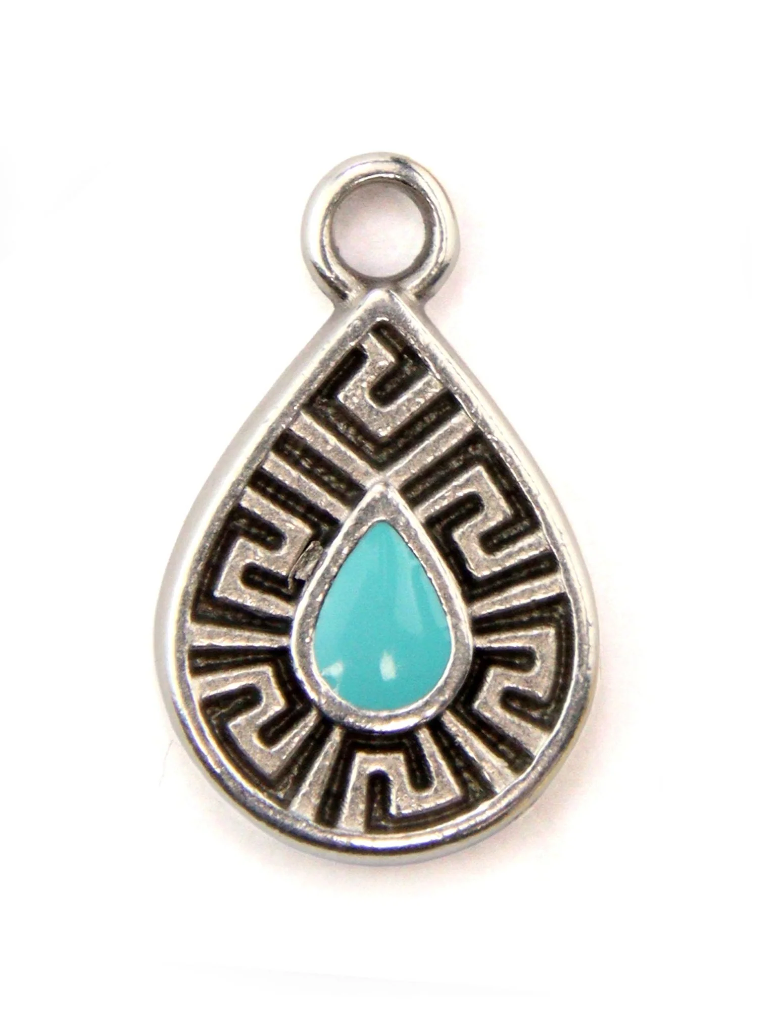 Pendentif goutte méandre zamak 13 mm - Image 6