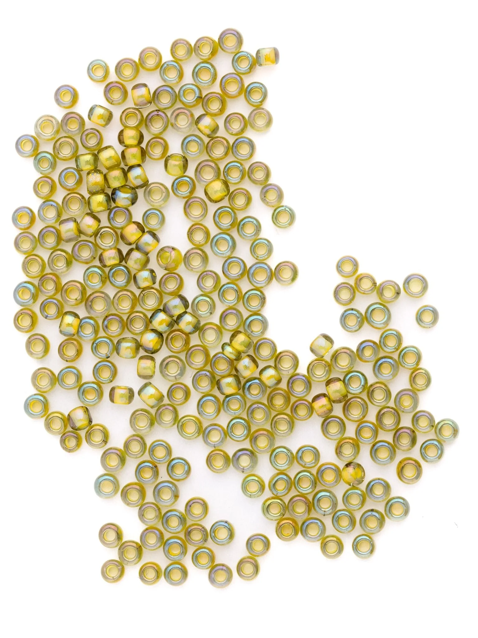 Perles de rocailles - Kaki irisé
