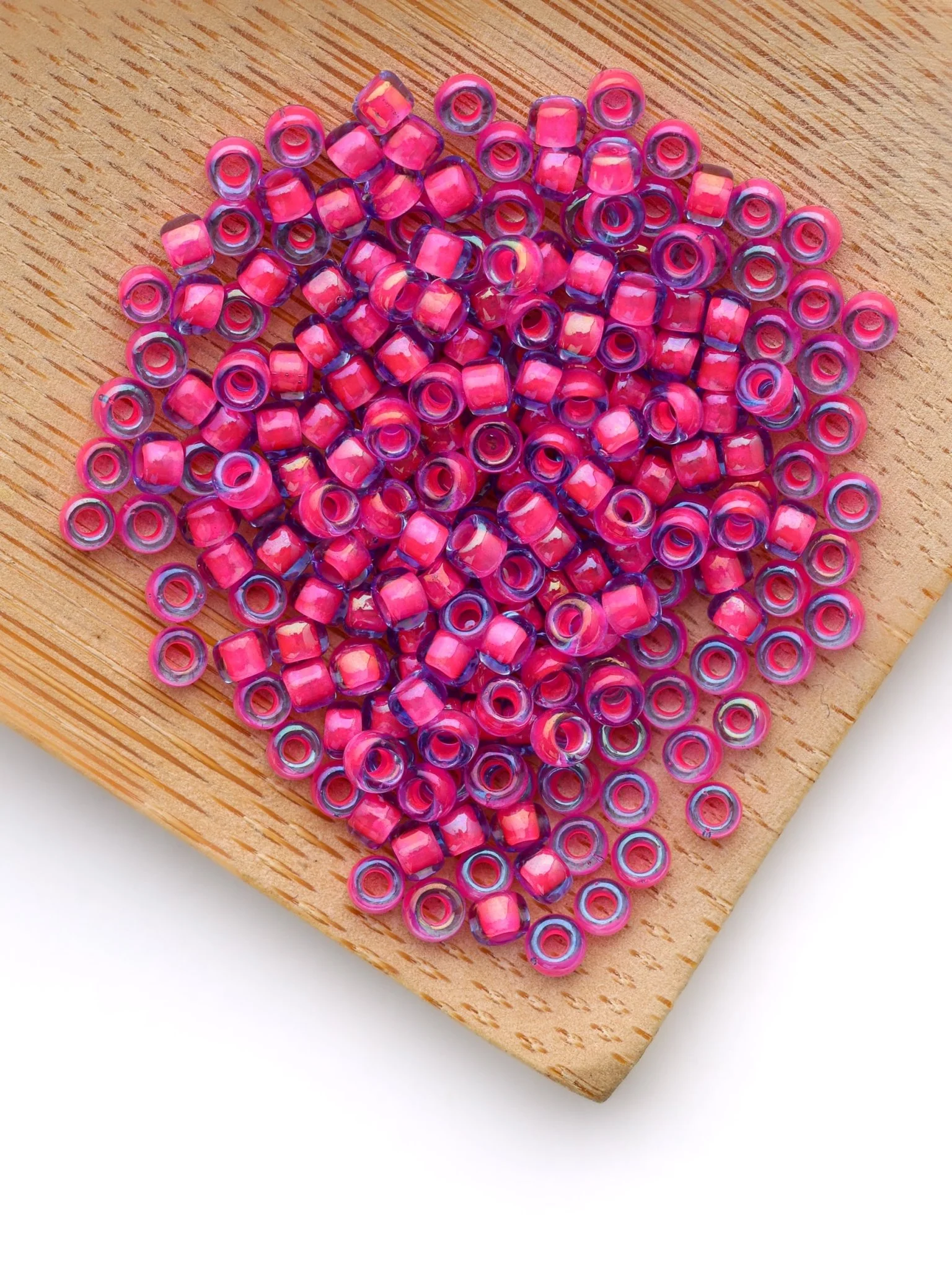 Perles de rocailles - Rose néon - Image 2