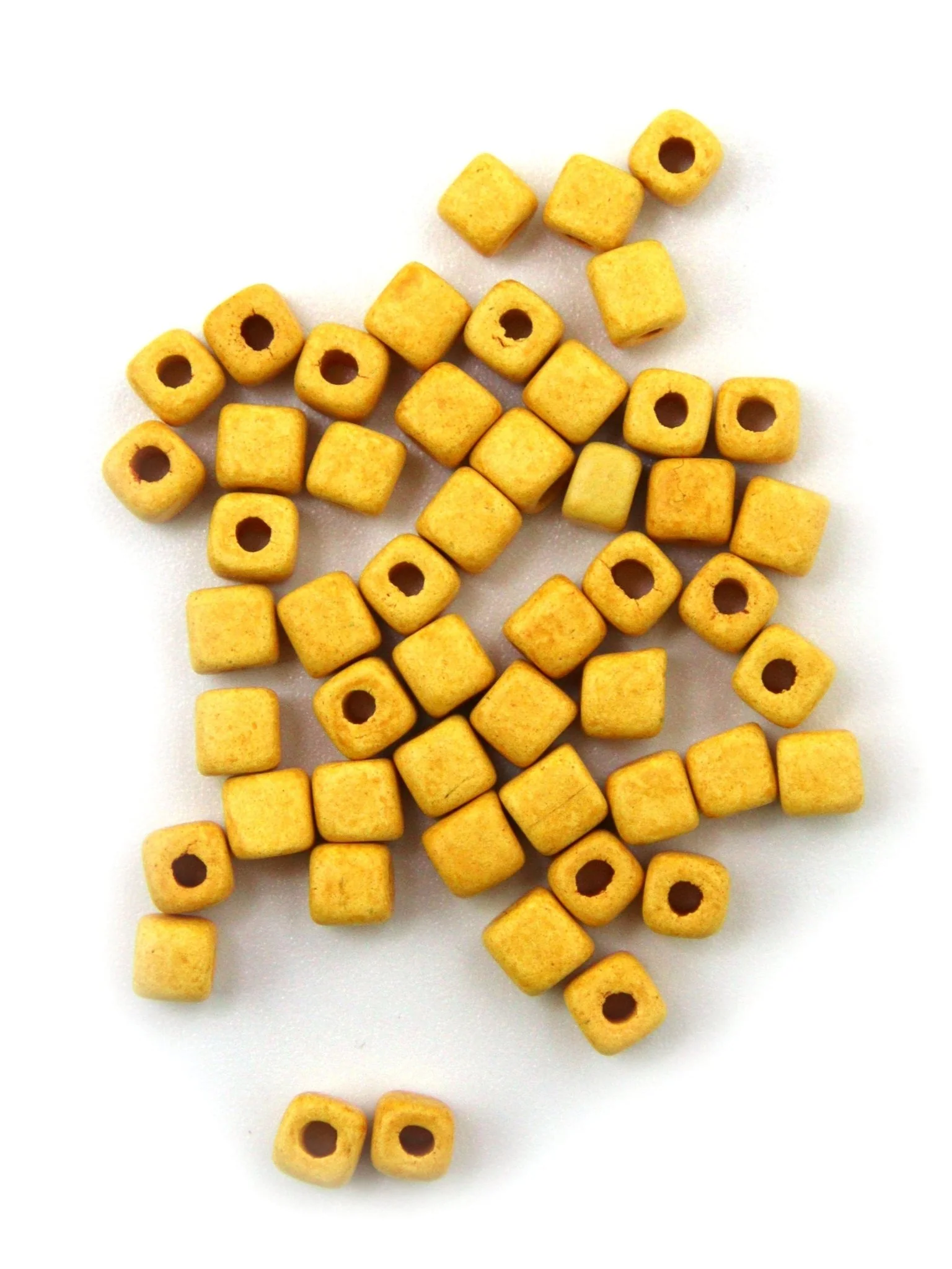 Perles céramique - Jaune